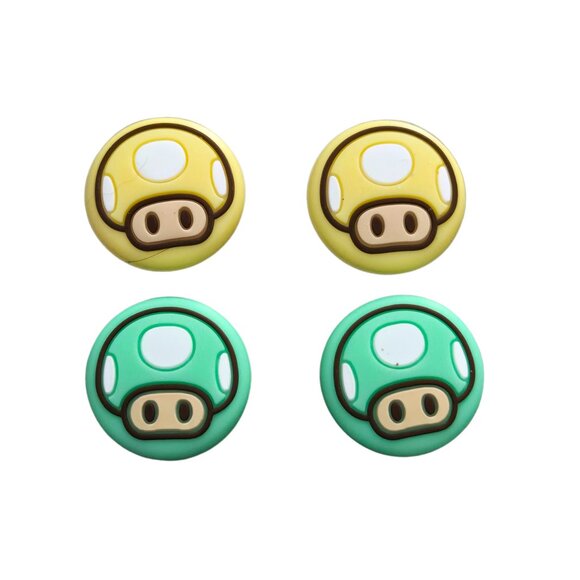 New Mario  Mushrooms Nintendo Switch Joystick Thumb Grip Caps - Picture 1 of 2